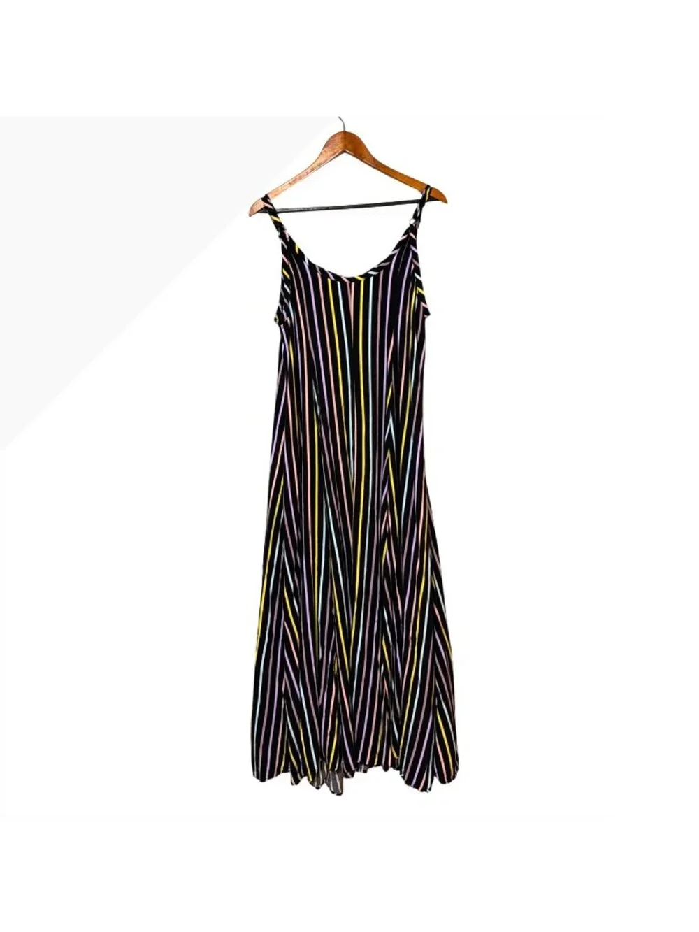 Torrid Womens Multicolor Striped Sleeveless Maxi Dress Rayon Size 1 - Picture 3 of 8
